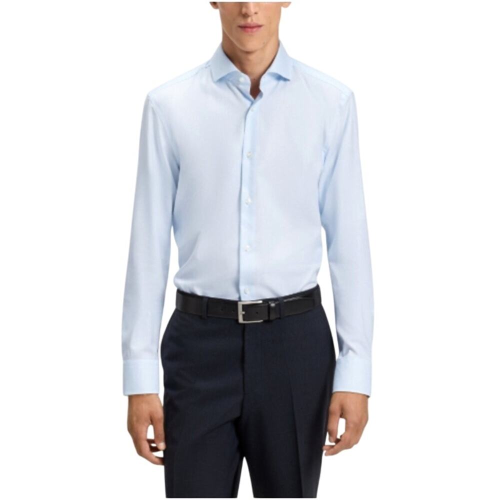Hugo Boss Men's Light Blue Slim Fit Shirt Size XL